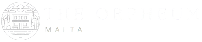 The Orpheum full logo in white with a transparent background.