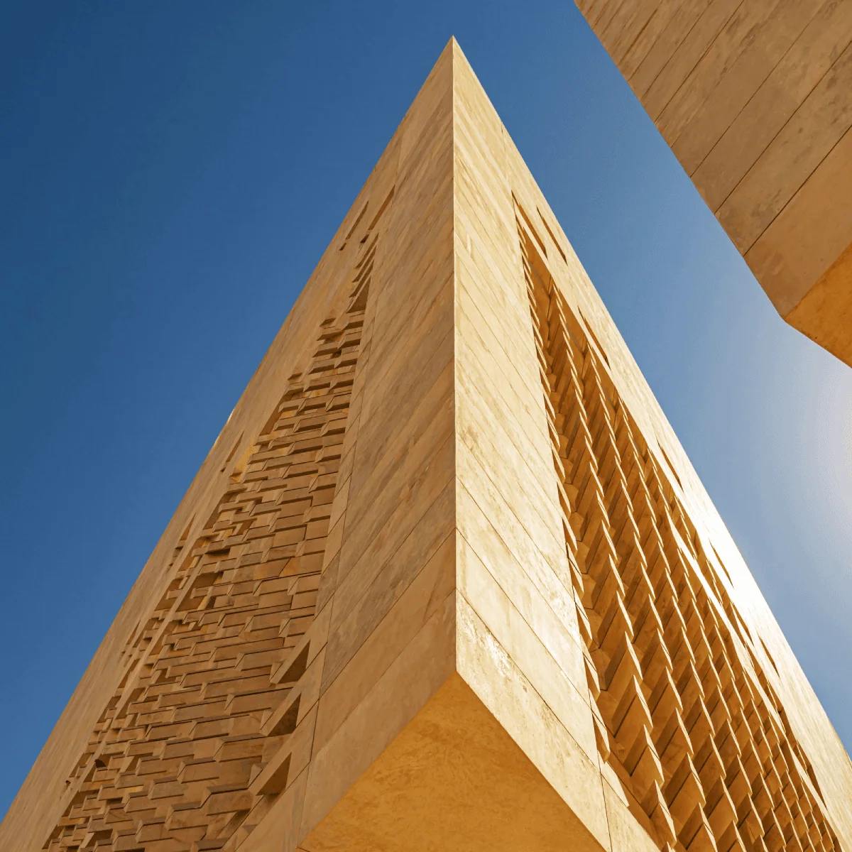 ParliamentArchitecture A geometric shot of Malta's parliament, at the entrance of Valletta