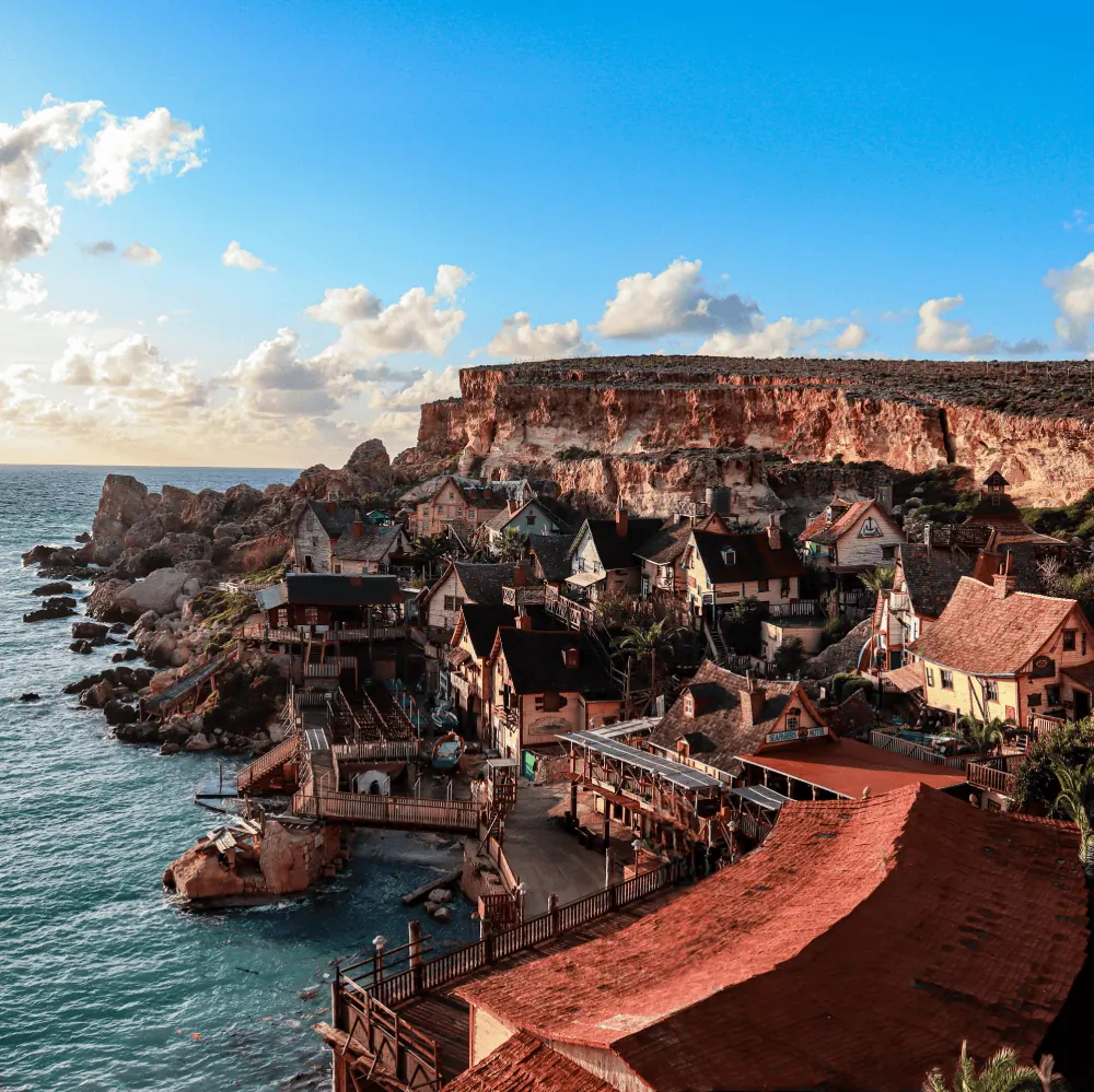 PopeyeVillage. An aerial shot of Popeye Village, in the north of Malta