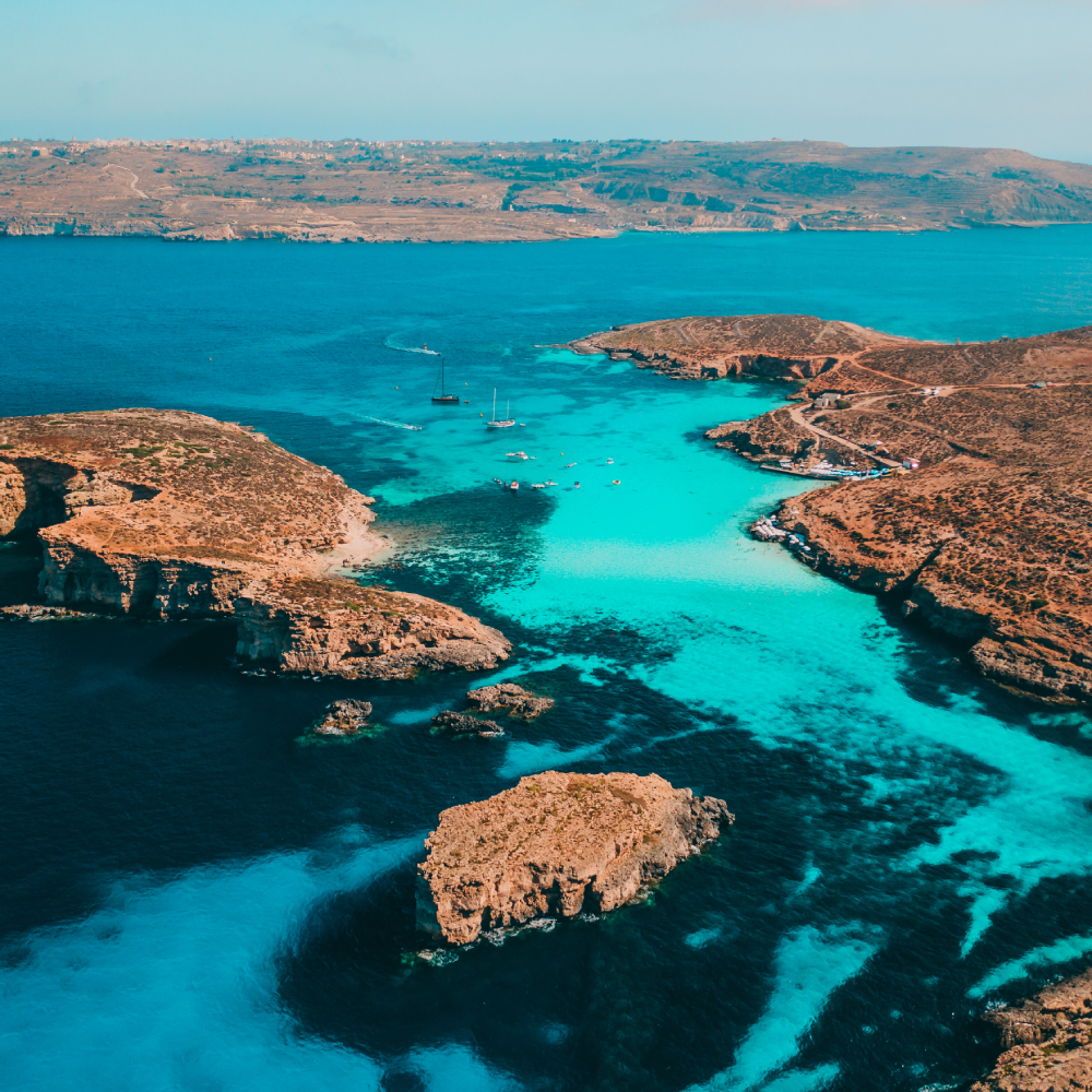 Comino - Drone Shot Box Drone shot of comino