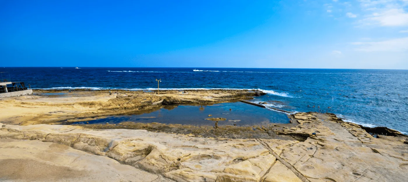 Font Ghadir Beach A shot of Font Ghadir beach in Sliema