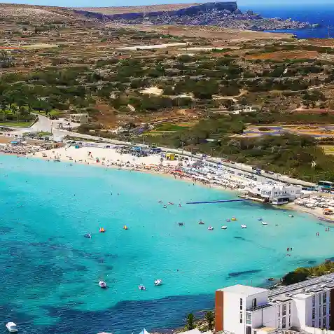 Ghadira Bay An aerial shot of Ghadira Bay In Mellieha