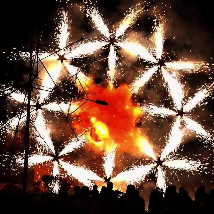GroundFireworks Ground fireworks during a Maltese festa