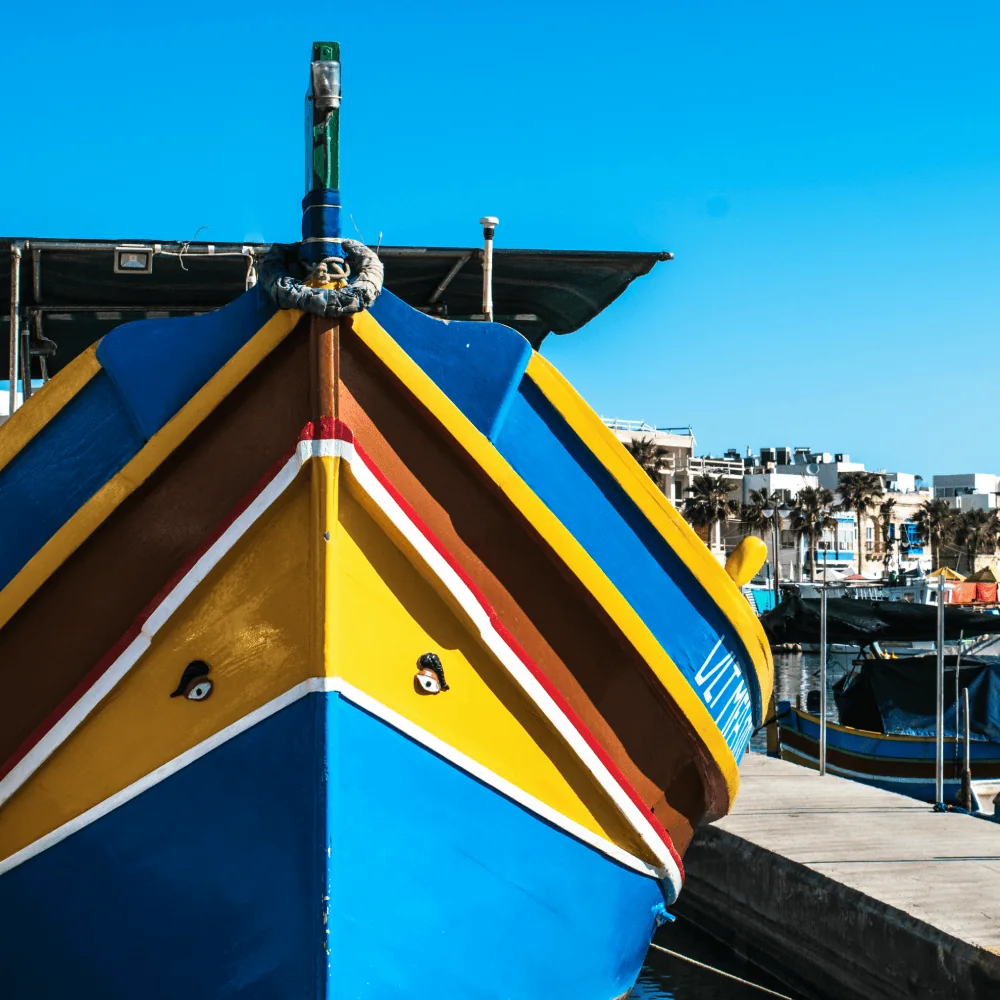LuzzuInMarsaxlokk A traditional luzzu in Marsaxlokk