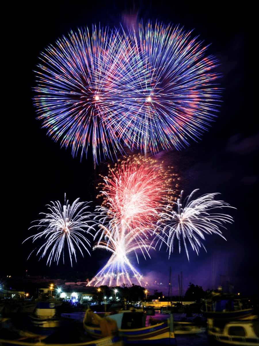 MalteseFireworks A shot of Maltese fireworks during a festa