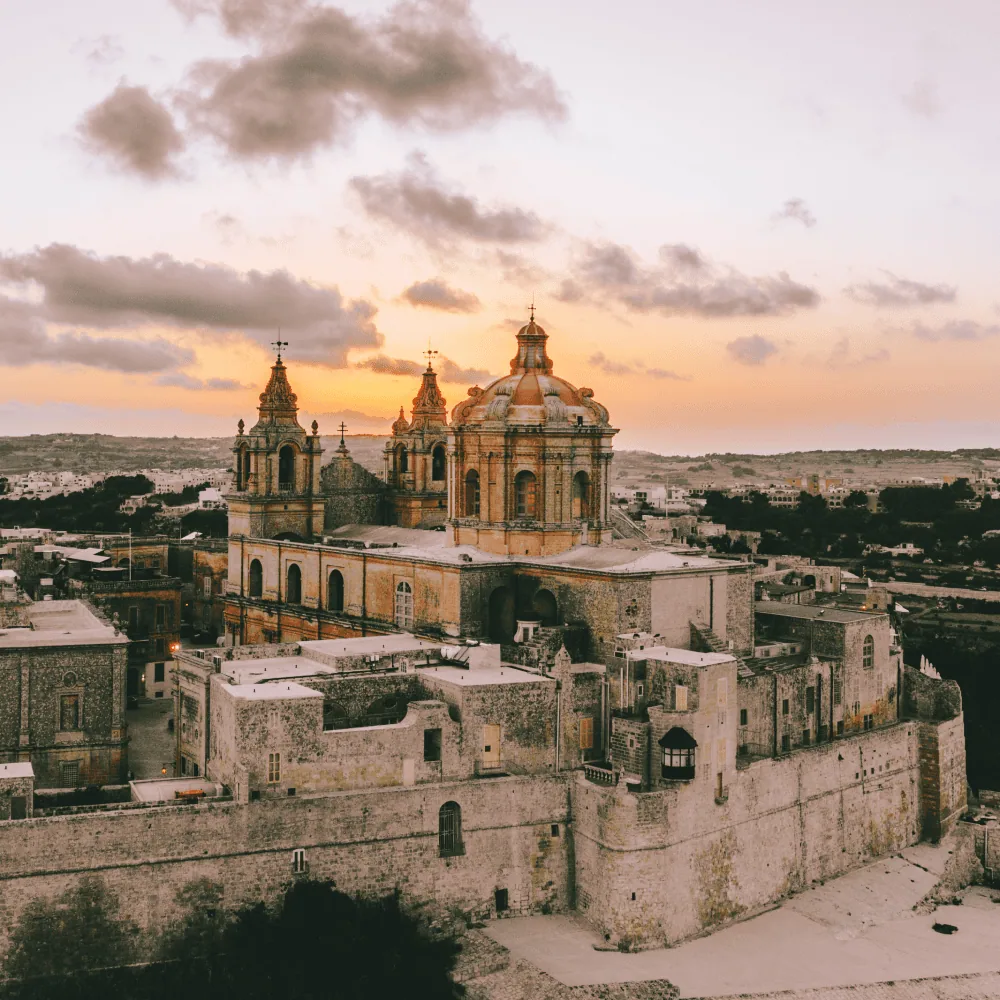 MdinaSkyline An Aerial shot of Mdina