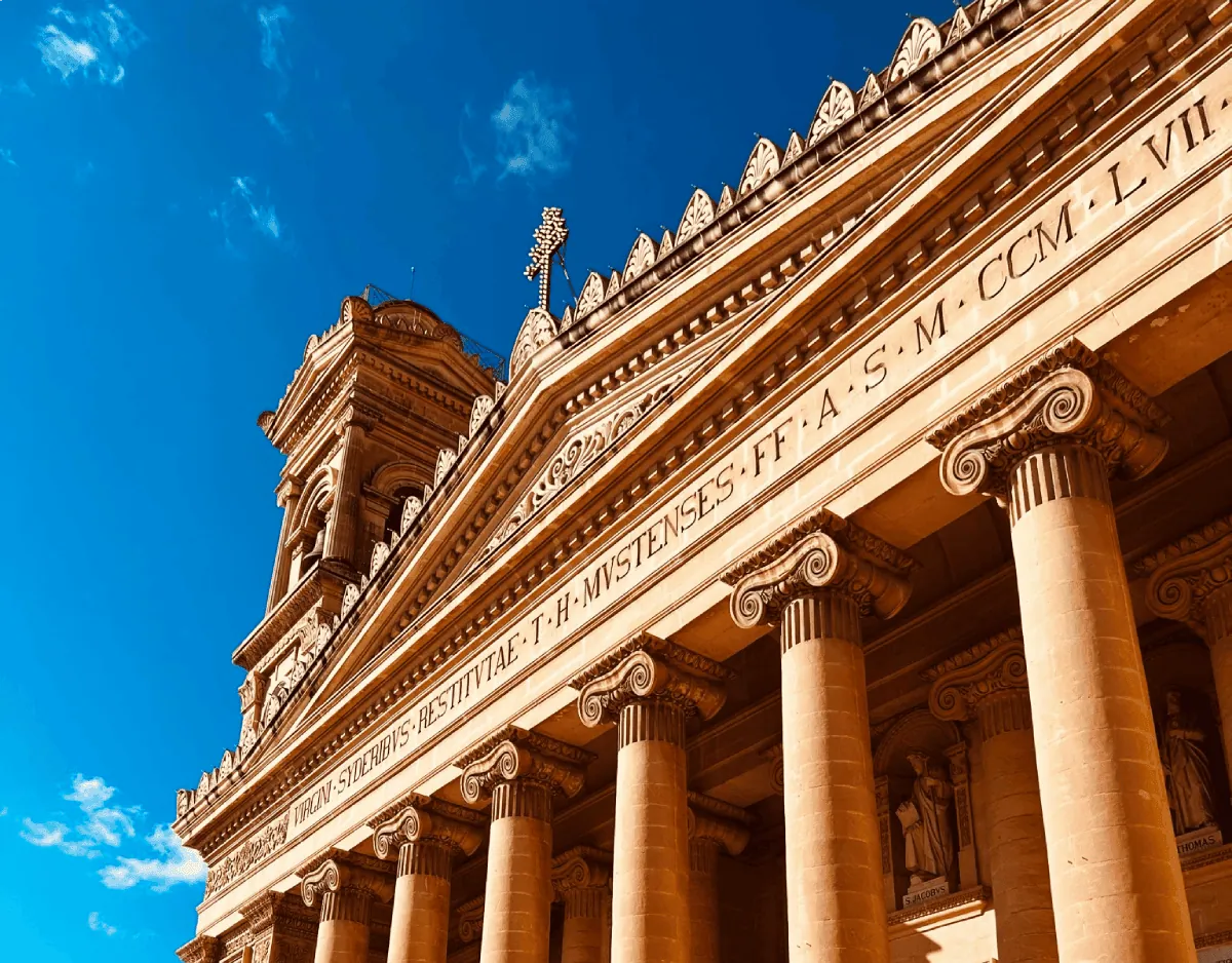 MostaExterior A shot of the Mosta Church