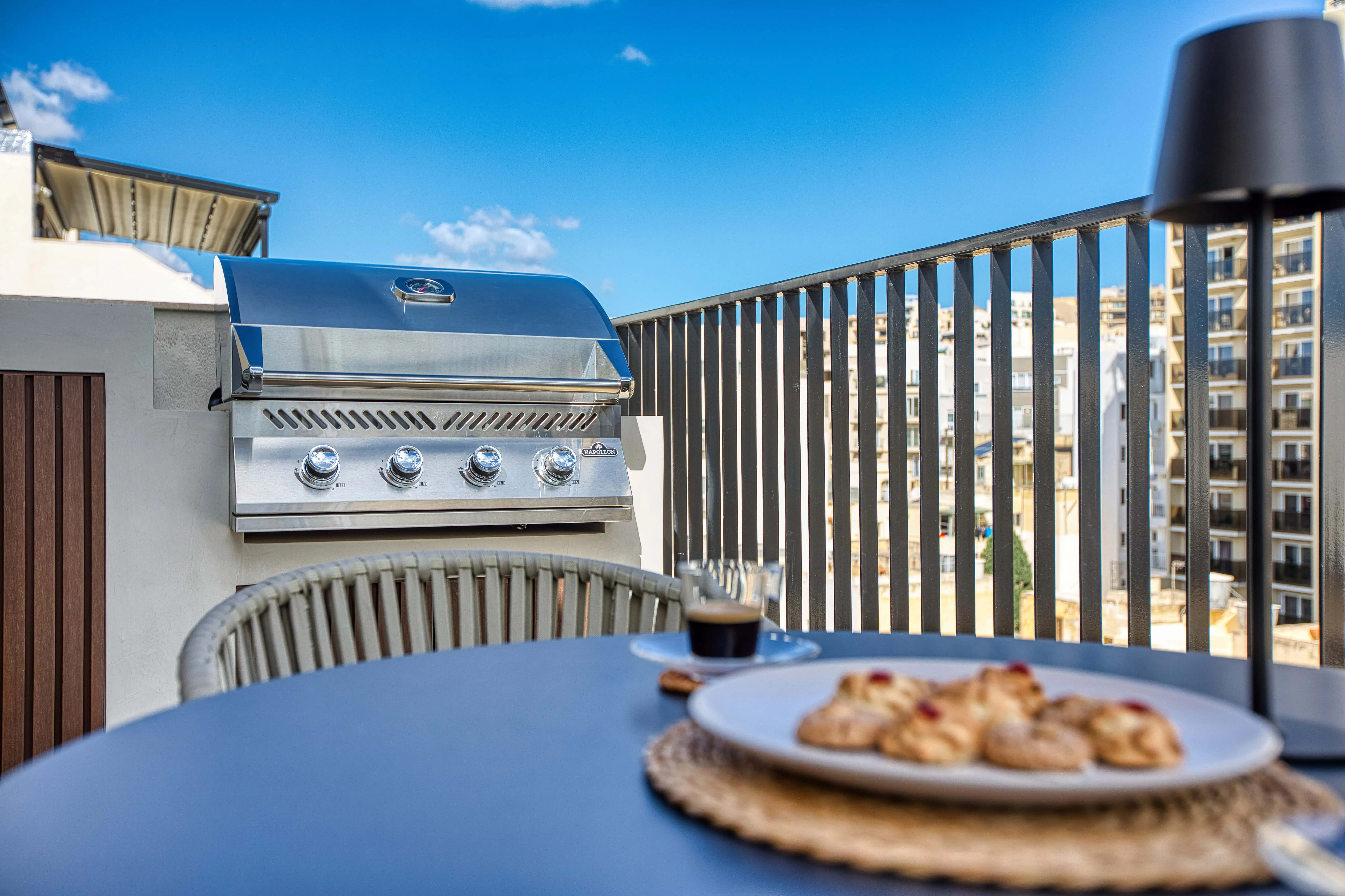 Grill, dine, or sip your morning coffee. The terrace is your private spot for sunshine and views.