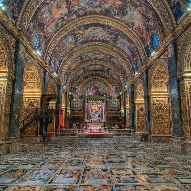 A shot of St John's Co Cathedral Interiors