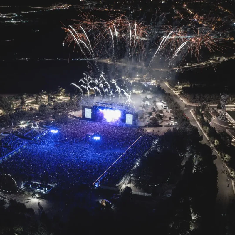 An areal shot taken during one of Malta's largest music festivals in Ta Qali.