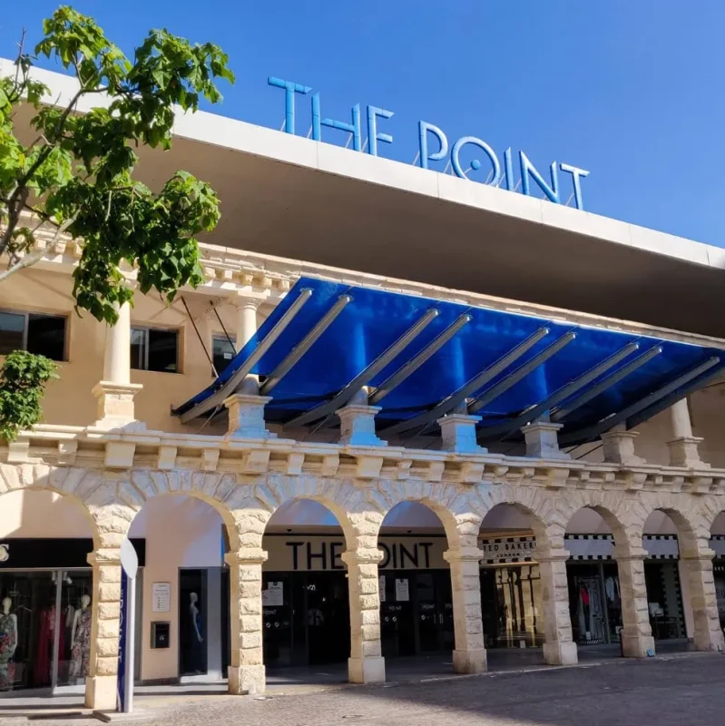 A shot of The Point shopping mall's main entrance.